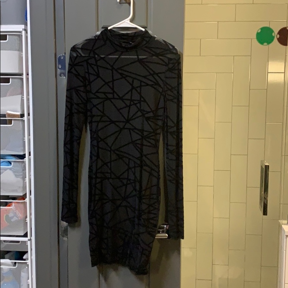 Black long sleeved dress